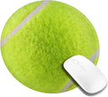 Tennis Ball Round Mouse Pad, Small Gaming Mousepad with Stitched Edge, Non-Slip Rubber Base Mouse Mat Office Desk Accessories for Laptop Computer Decor 7.9 X 7.9 Inch