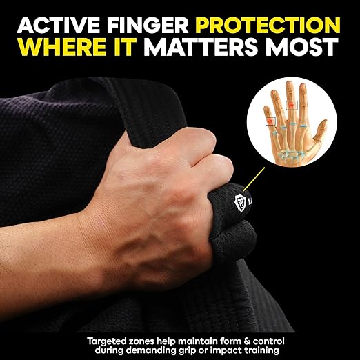 LIONTEK Pinky-Ring Flow Finger Sleeve V3 Pair — Joint Support & Compression for Activity, BJJ, Fitness, Volleyball, Basketball, and More