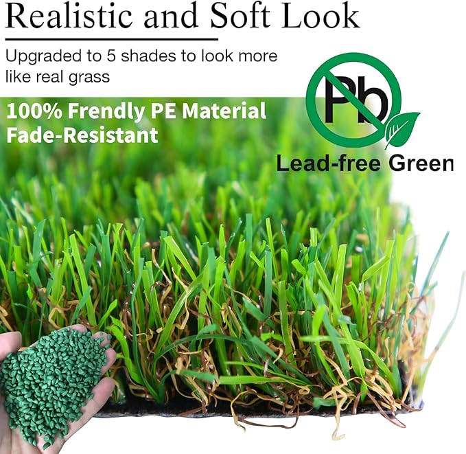 GLOBREEN Artificial Grass Table Runner 60 Inches - Green Christmas Mantle Decor Table Centerpiece Decorations Fake Grass for Golf Football Party Birthday Event Wedding Alice in Wonderland