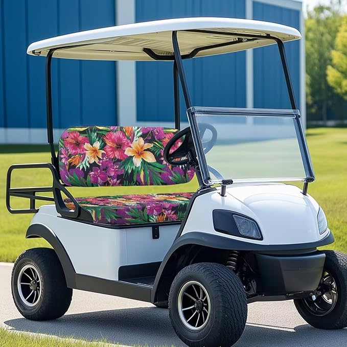 Fashion Print Golf Cart Seat Covers 2 Passenger Golf Cart Backrest Cover Golf Cart Seat Towel Gift for Friends