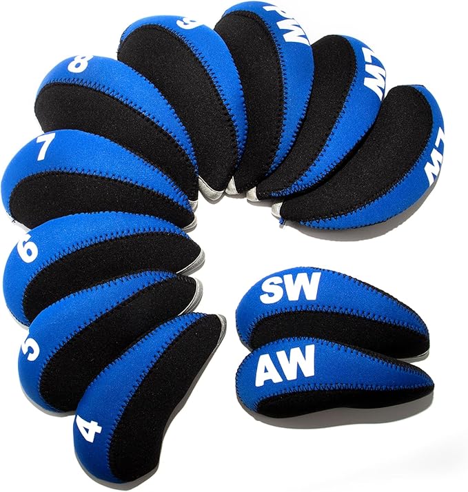 Golf Iron Covers for Golf Clubs Neoprene Golf Iron Cover Set 11pcs/10pcs Golf Iron Headcovers Golf Club Head Covers Fit All Brands