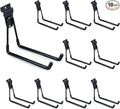 Slatwall Hooks Heavy Duty Slat Wall Accessories Garage Large U Hooks Storage Utility Hanging Hooks for Garage Organizers, Black(10 Pack)