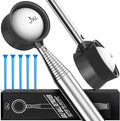 JKL 9Ft/12Ft Golf Ball Retriever for Water Telescopic, Stainless Steel Shaft, High Durability Double-Sided Ball Picker Upper Grabber, Golf Gifts for Golfers