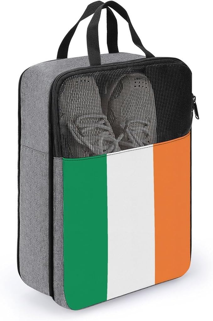 Travel Shoe Bags for Storage and Packing Portable Sneaker Bags Ireland Flag Lightweight Sport Shoe Pouch Bag
