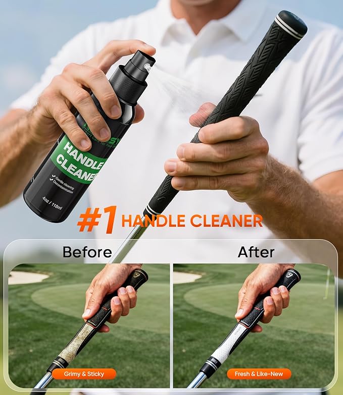 Pro Sport Grip Care Kit -Includes Grip Cleaner, Grip Spray and Goalkeeper Glove Tackfier, Grip Restore and Cleaner for Golf Football Shoes Baseball Tennis Pickleball Volleyball, Gifts for men