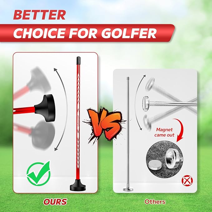 CRAFTSMAN GOLF Club Face Magnet Alignment Tool for Aiming, Golf Magnetic Alignment Sticks Rods for Golf Training Aid Face Pointer 10"