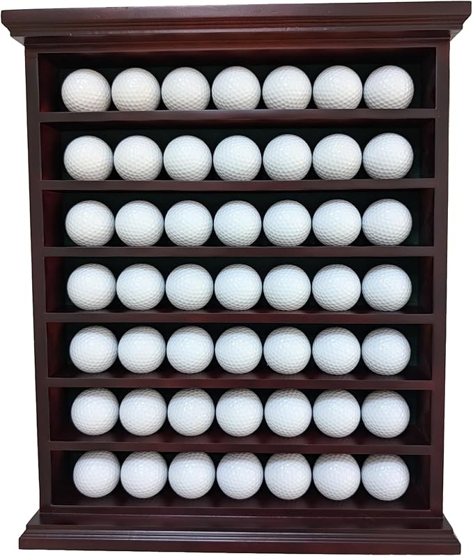 Elegant Golf Ball Display Case - Wall Mount Shadow Box for Store or Exhibition Showcases, Versatile Wall Mount Golf Memorabilia Case for Stores