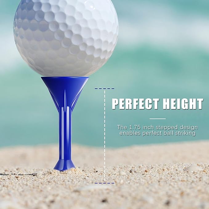 CHAMPKEY 3-1/4" Premium Plastic Golf Tees｜Excellent Durability and Stability Tees | Choose Between 25 Pack and 50 Pack