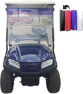 Sun Shield Golf Cart Sun Shade Cover – UV Blocker Visor for Golf Cart, ATV, UTV, Auto – Easy Peel & Stick Mesh Screen – Reversible – Trim to Fit – Blue