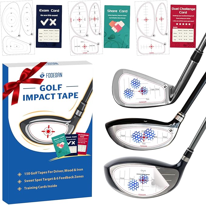 Golf Impact Tape – 2025 Innovative Training & Battle Golf Edition – Club Face Stickers for Drivers, Irons & Woods – Instant Swing Feedback, Interactive Practice,Great Golf Gift for Men & Dads