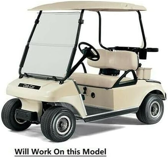 Huskey Parts Company Club Car Front Seat Cover White Orange Diamond Stitch for DS 2000.5-Up Golf Cart