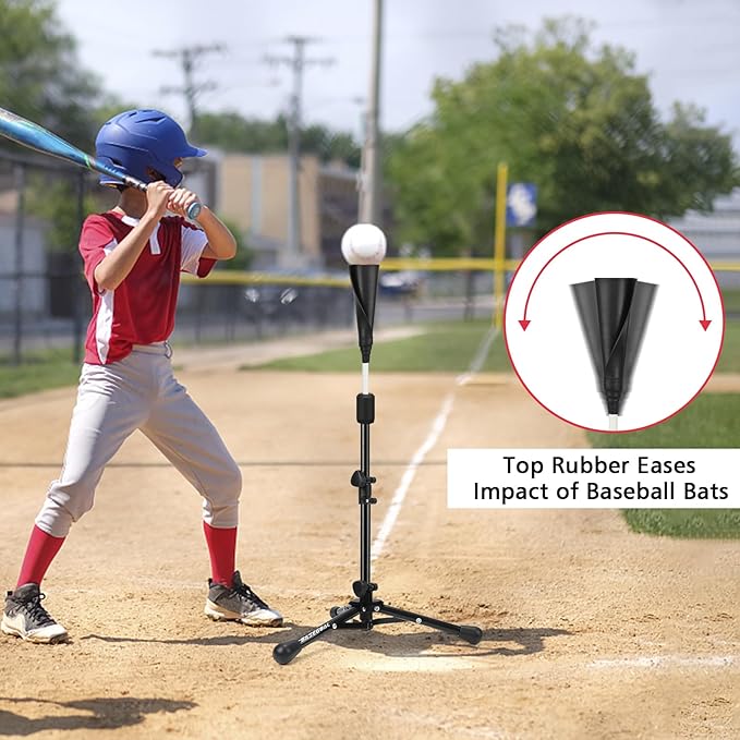 Baseball Tee for Kids,Batting Tee,Softball Tee,Youth Hitting Tee,Teeball Tee,Travel Tee,Easy Adjustable Height