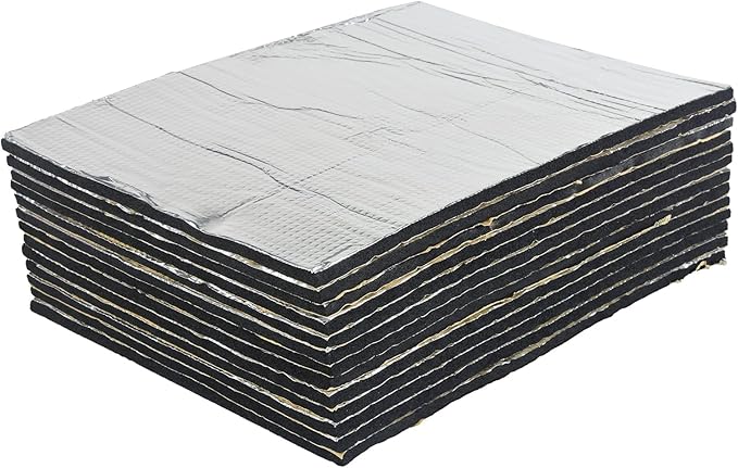 Car Sound Deadening Mat 314mil 18sqft - Automotive Hood Insulation Pad - Self-Adhesive Auto Audio Heat Shield Sound Dampening Foam Board Aluminum for Door Floor