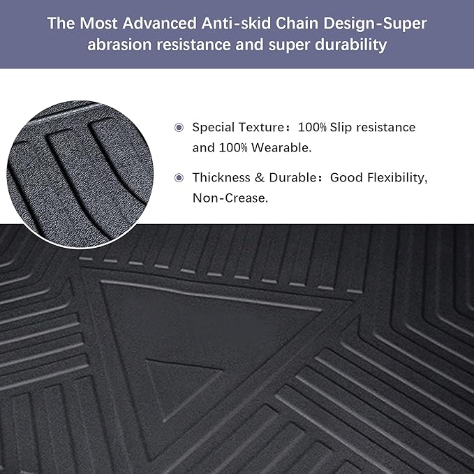 Elsetyler Custom Fit for Cargo Liner Volkswagen Golf GTI/Golf R/Golf 2015-2021 - Black TPE All Weather Heavy Duty Waterproof Rear Cargo Tray Trunk Floor Mat Protector