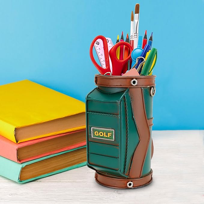 Roykaw Golf Pen Holder for Men Women, Office Present, and Golf Office Decor for Men, Golf Ideas, Small Golf Present