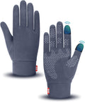 Aegend Lightweight Winter Gloves for Men Women, Warm Running Gloves Touchscreen Thermal Glove Liners for Cold Weather Driving, Cycling & Hiking, Non-Slip, Elastic Cuff, Stretchy, Durable
