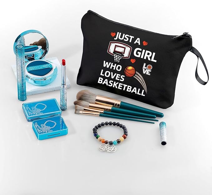 Basketball Accessories,Basketball Purse for Girls,Basketball Coach Gifts,Teenage Girl Stuff,Makeup Bags for Women,Woman Gifts for Birthday,Gifts for Teen Girls,Basketball Gifts
