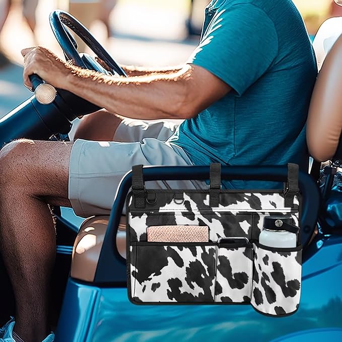 Golf Cart Rear Seat Organizer Storage Bag Large Capacity Golf Cart Accessory for Club Car, Wheelchair and Walker