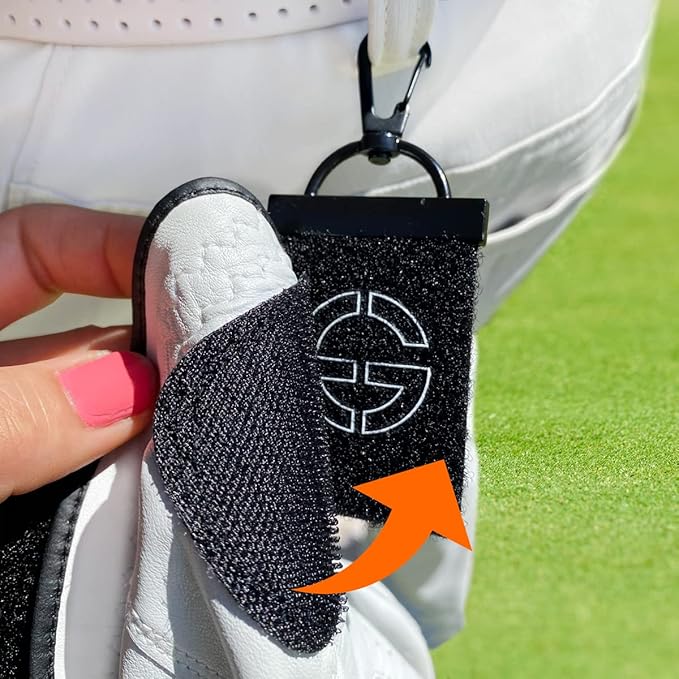 Golf Glove Holder 2Pc- Both Sides Loop Grabber Keeper- Golf Gifts-Easy to Carry Gloves