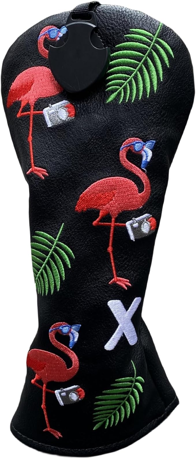 Flamingo Golf Club Headcover 3 Wood Head Cover Golf Premium（PU Leather Driver Fairway Wood Hybrid Head Cover Fits for All Brand