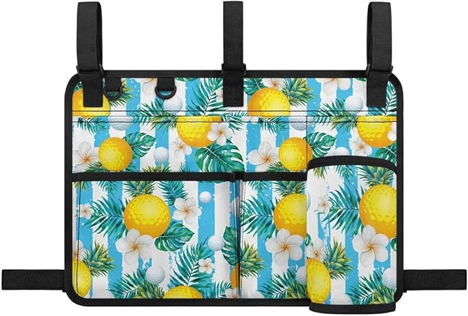 Golf Ball Golf Cart Rear Seat Organizer Universal No Drilling Storage Bag Lightweight Accessories