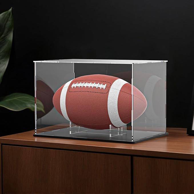 Acrylic Ball Holder 3-Pack, Small Size for Baseball, Softball & Golf Ball; Medium & Large Size for Basketball, Soccer, Volleyball; Horizontal Size for Rugby and Football