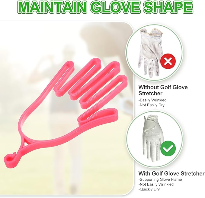 PATIKIL Golf Gloves Stretcher,Plastic Keeper Support Rack Holder Dryer Hanger Frame with Hanging Hooks