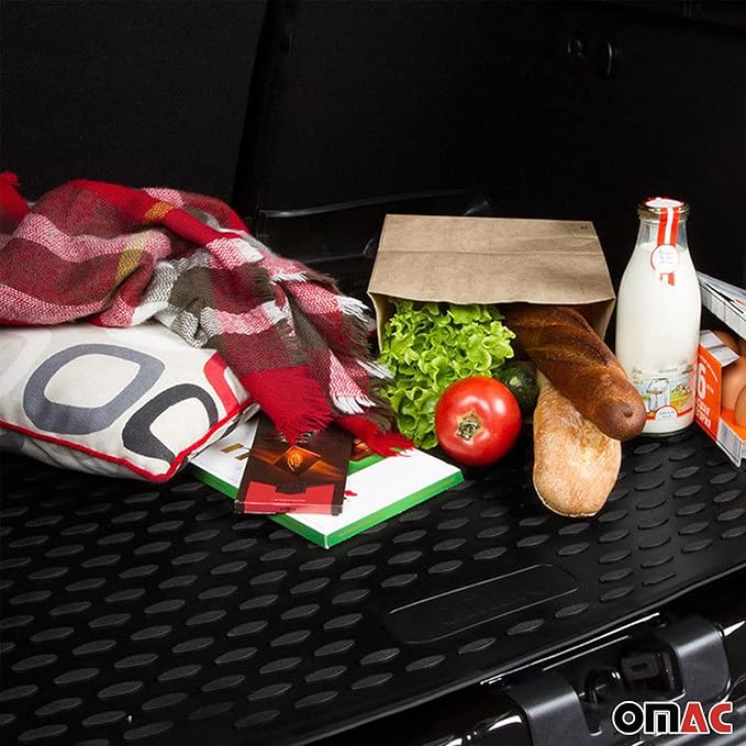 OMAC Cargo Mats Liner for VW Golf GTI MK7 2015-2021 Waterproof TPE Black