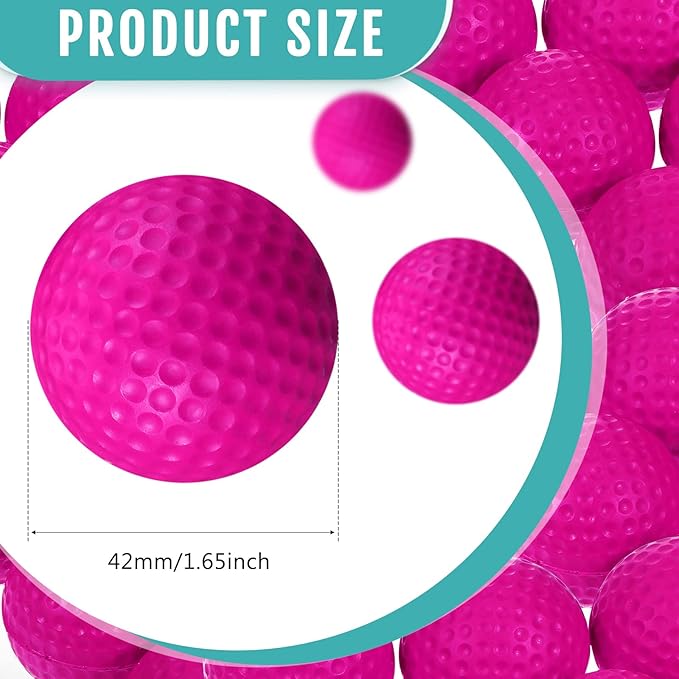 Junkin 80 Pcs Foam Golf Balls Rubber Practice Balls Realistic Feel and Flight Sport Training for Indoor or Outdoor Backyard Golf Training