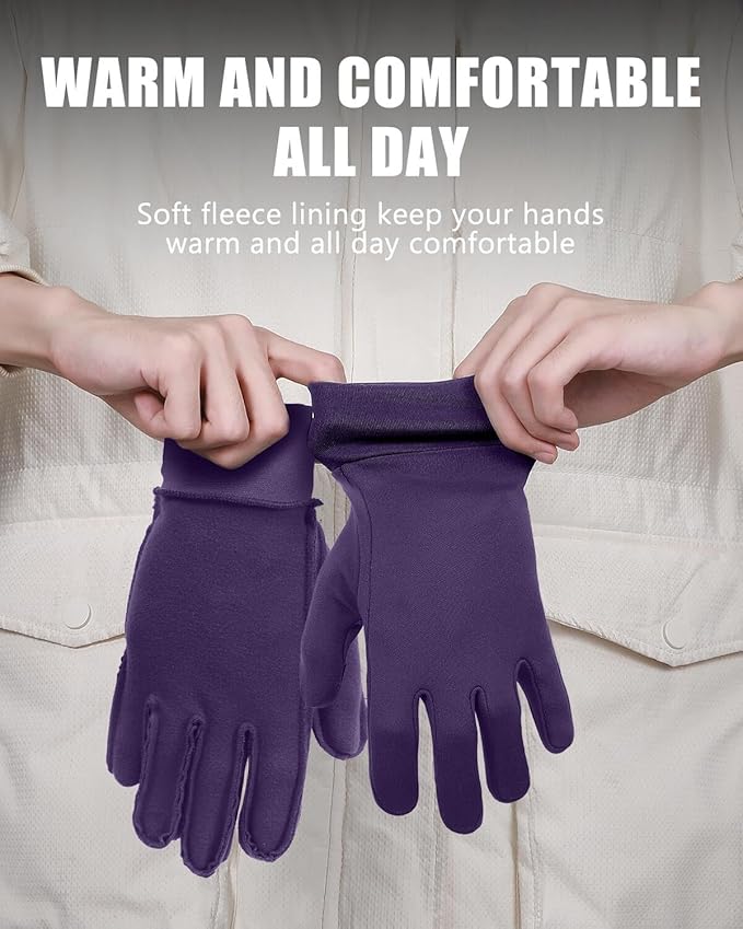 Aegend Lightweight Winter Gloves for Men Women, Warm Running Gloves Touchscreen Thermal Glove Liners for Cold Weather Driving, Cycling & Hiking, Non-Slip, Elastic Cuff, Stretchy, Durable