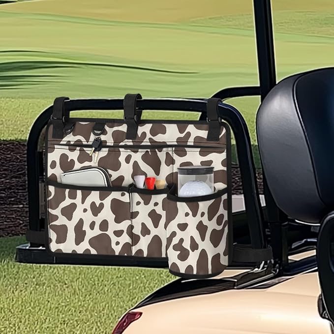 Golf Cart Rear Seat Organizer Storage Bag Large Capacity Golf Cart Accessory for Club Car, Wheelchair and Walker