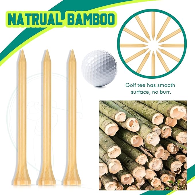 Mudder 600 Pack Golf Tees Bulk Wooden Golf Tees Multicolor Wood for Men Balls Accessories