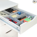 Rajas Goods Drawer Organizer Compatible with Ikea Alex Drawer Unit, 10-Piece Modular Felt Tray Organizer Set, Perfect Fit (Light)