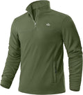 Pudolla Men's Quarter Zip Pullover with 2 Pockets Fleece Warm Soft Golf Sweatshirts for Athletic Workout Running
