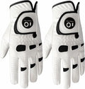 FINGER TEN Men’s Golf Gloves Left Hand Right with Ball Marker 2 Pack, Weathersof Grip Soft Comfortable, Fit Size Small Medium ML Large XL