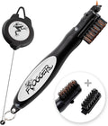 Frogger BrushPro Golf Club Cleaner with Ergonomic Grip and 2.5 ft. Retractable Cord, Sturdy Golf Club Brush and Groove Cleaner for Golfers, Golf Dad