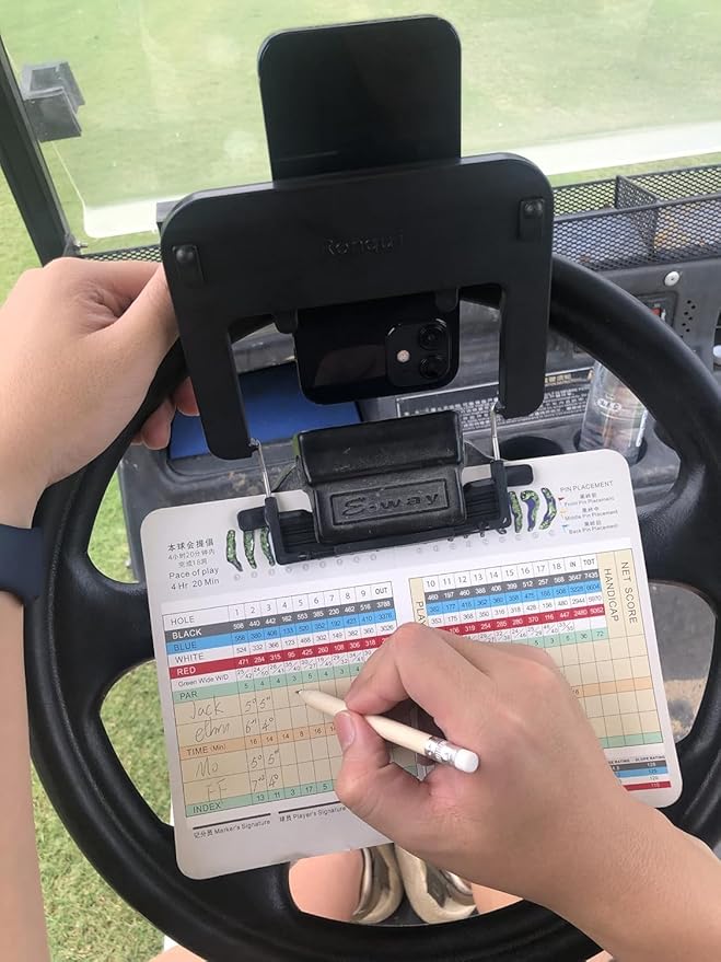 Golf Cart Phone Holder Steering Wheel Cell Phone Mount Flip Up Club Car Golf Cart Accessories EZGO Yamaha