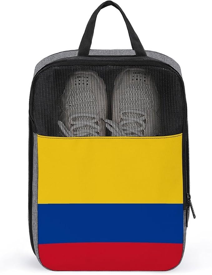 Golf Shoe Dust Bags Colombia Flag Portable Shoe Packing Storage Organizer with Handle Packing Organizer for Sneakers