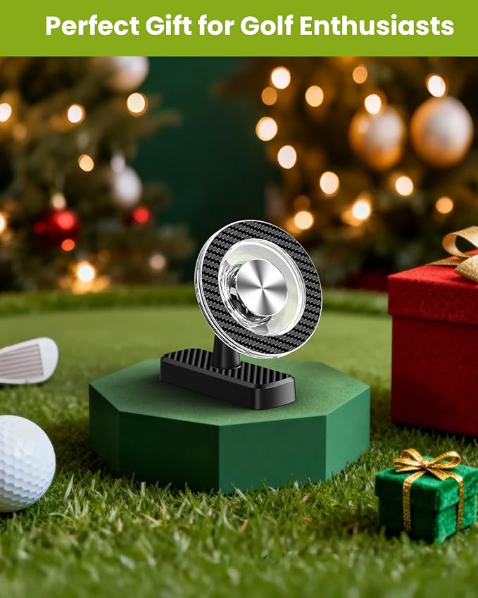 Magnetic Golf Cart Phone Holder 2 Pcs, 360° Rotation Golf Accessories for Mens Gifts, Mens Stocking Stuffers 2025, White Elephant Gifts for Grandpa Papa Husband