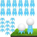 Golf Simulator tees, 24Pcs Plastic Golf Mat Tees for Home, Outdoor or Indoor Golf Tees for Training, Practice Golf tees for Winter Turf and Driving Range, Pack of 12 Tall & 12 Small