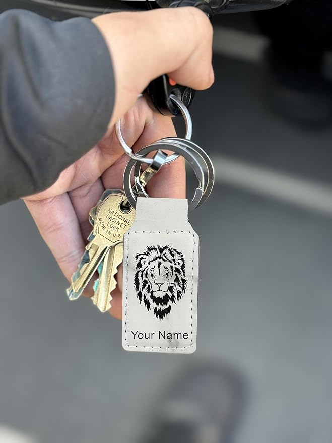 LaserGram Rectangle Keychain, Coat of Arms Germany, Personalized Engraving Included (White Marble)