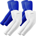 YQXCC 4 Pairs Arm Sleeves, Cooling UV Sun Protection Sports Compression Sleeves for Men Women, Golf Basketball Arm Sleeves