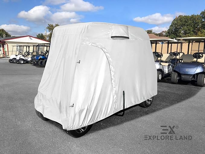Explore Land Waterproof Golf Cart Cover Universal Fits for Most Brand 2/4/6 Passenger Car