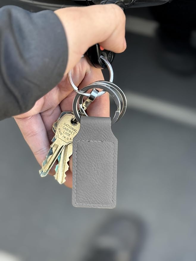 LaserGram Rectangle Keychain, Golfer Golfing, Personalized Engraving Included