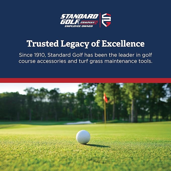 Standard Golf Classic Ball Washer - 4 Ball Capacity Golf Ball Cleaner | Improved Brush Design, Available in 7 Colors, Crank Style with Built-in Overflow Tubes | Perfect for Club Courses, Pros, & Home