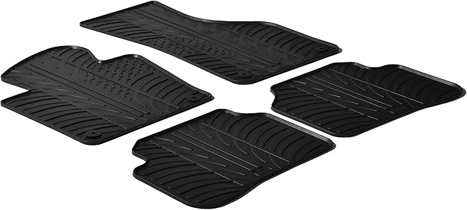 Gledring USA Custom Fit All-Weather Rubber Floor Mats Intended for Volkswagen CC 2009-2017, No Trimming Required, Tailored Custom Fit, Protects from Rain, Mud, & Snow.
