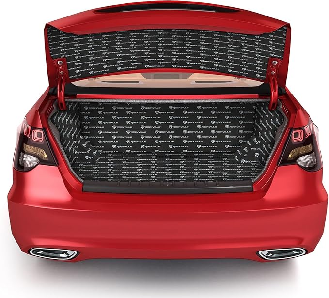 Rockville RockMat Pro 50 (50 Sq Ft) 3-in-1 Car Sound Deadener Mat – Foam/Rubber/Aluminum Layered Soundproofing Material for Car Audio & Vibration Dampening, Reduces Road Noise