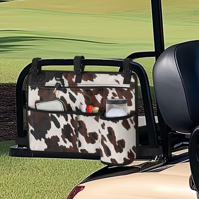 Golf Cart Rear Seat Organizer Storage Bag Large Capacity Golf Cart Accessory for Club Car, Wheelchair and Walker