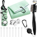 Liliful 12 Pcs Golf Accessories Kit, Include Golf Ball Bag with Hook Towel Tees Magnetic Ball Marker Divot Tool Cleaner Brush for Women Man Gifts