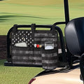 American Flag Golf Cart Bag, Golf Cart Rear Seat Organizer with Open Pockets for Golf Balls & Bottles